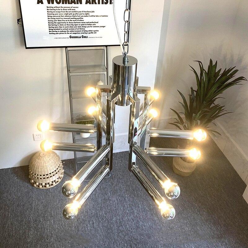 ChandeliersDecor.com-Chandeliers-Designer LED Chrome Hanging Light Chandelier