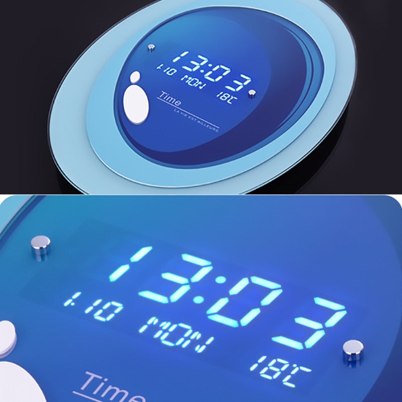 ChandeliersDecor.com-Wall Clocks-Designer Wall Clock: Modern Digital Capsule Style Wall Clock