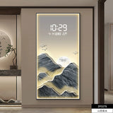 ChandeliersDecor.com-Wall Clocks-Digital Mountain Scenary Wall Clock