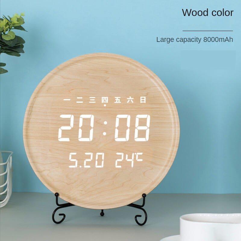 ChandeliersDecor.com-Wall Clocks-Digital Wooden Wall Clock Luxury Design