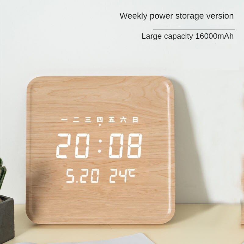 ChandeliersDecor.com-Wall Clocks-Digital Wooden Wall Clock Luxury Design