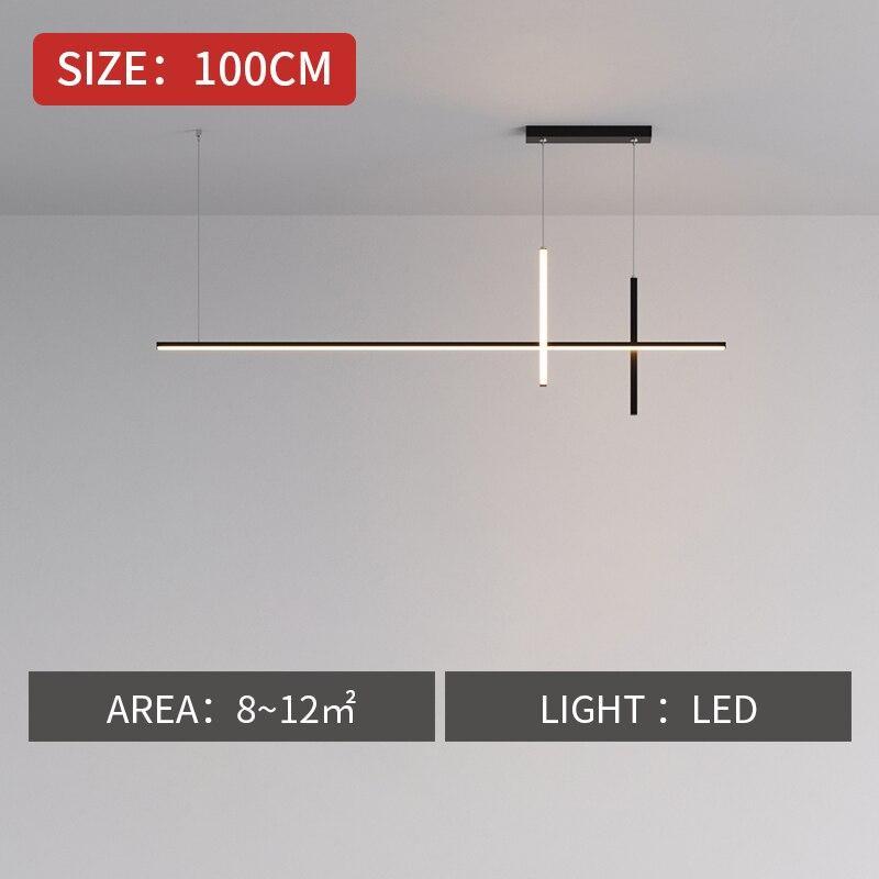 ChandeliersDecor.com-Kitchen Island-Dining Room Chandelier LED - Minimalist Strip Designer Lamp
