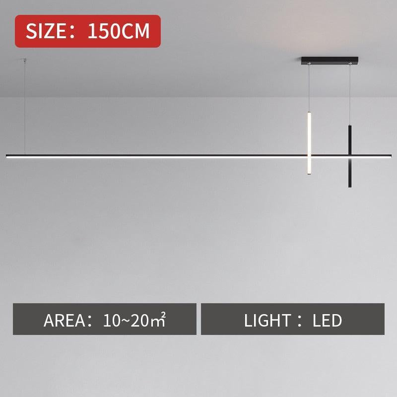 ChandeliersDecor.com-Kitchen Island-Dining Room Chandelier LED - Minimalist Strip Designer Lamp