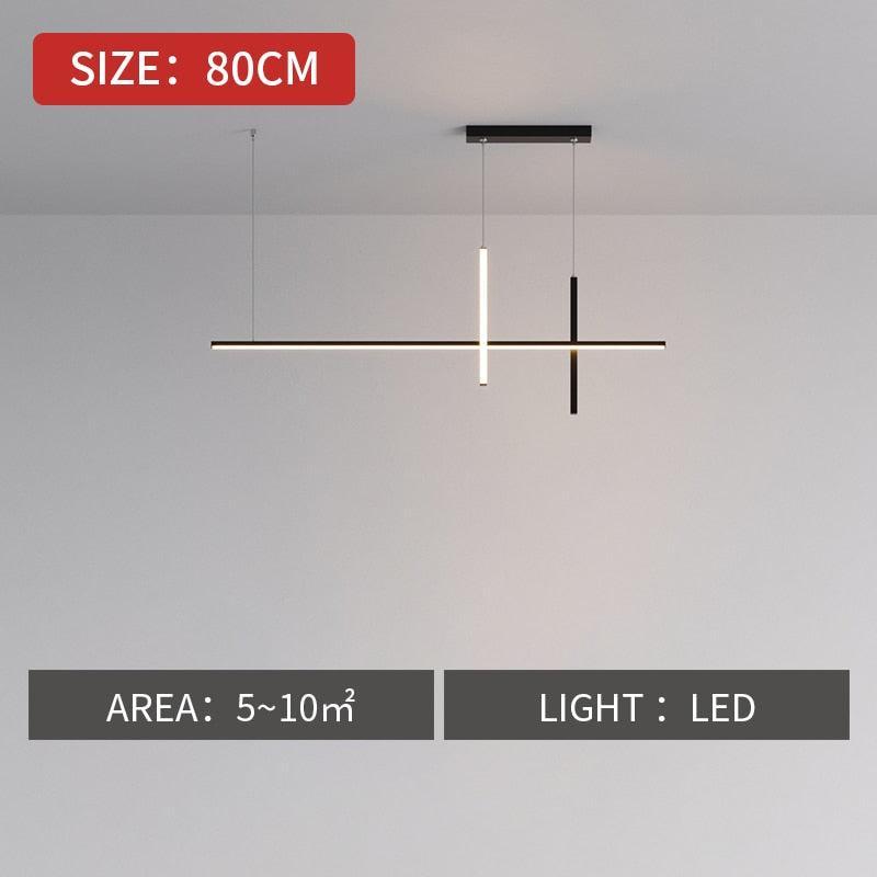 ChandeliersDecor.com-Kitchen Island-Dining Room Chandelier LED - Minimalist Strip Designer Lamp