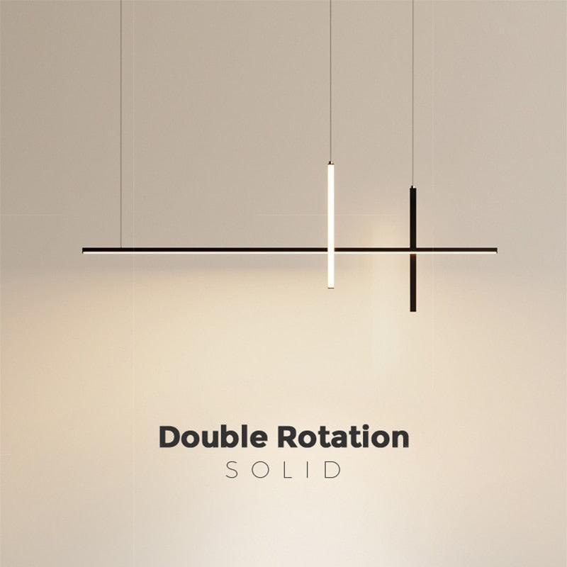 ChandeliersDecor.com-Kitchen Island-Dining Room Chandelier LED - Minimalist Strip Designer Lamp