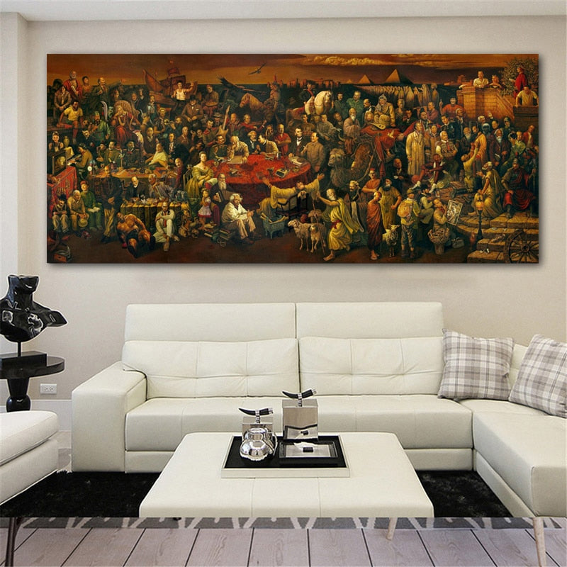 ChandeliersDecor.com-Wall Posters-Discussing Divine Comedy Canvas Wall Art