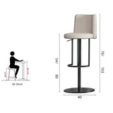 ChandeliersDecor.com-Bar Stools-Disk Base Leather Adjustable Bar Stool