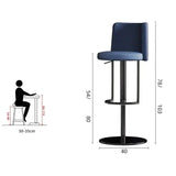 ChandeliersDecor.com-Bar Stools-Disk Base Leather Adjustable Bar Stool