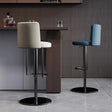ChandeliersDecor.com-Bar Stools-Disk Base Leather Adjustable Bar Stool