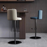 ChandeliersDecor.com-Bar Stools-Disk Base Leather Adjustable Bar Stool