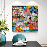 ChandeliersDecor.com-Wall Posters-Disney Bugs Bunny Rabbit Canvas Wall Art