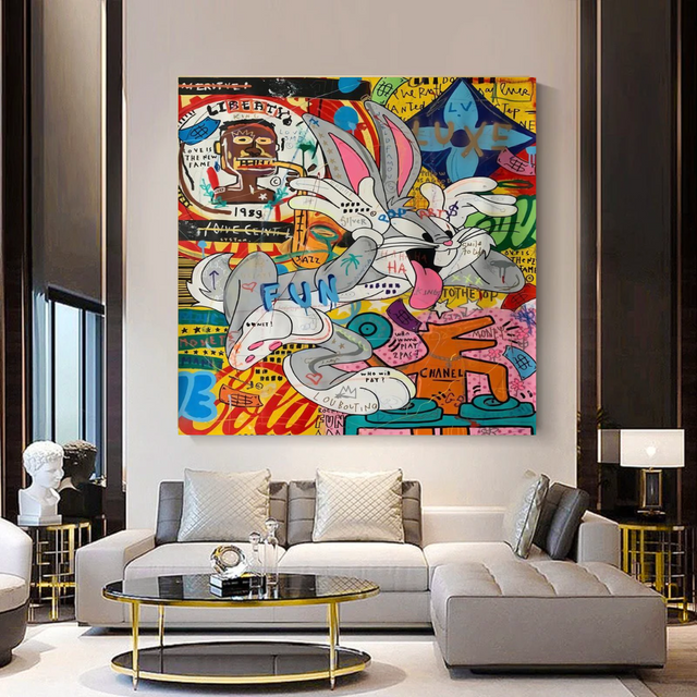 ChandeliersDecor.com-Wall Posters-Disney Bugs Bunny Rabbit Canvas Wall Art