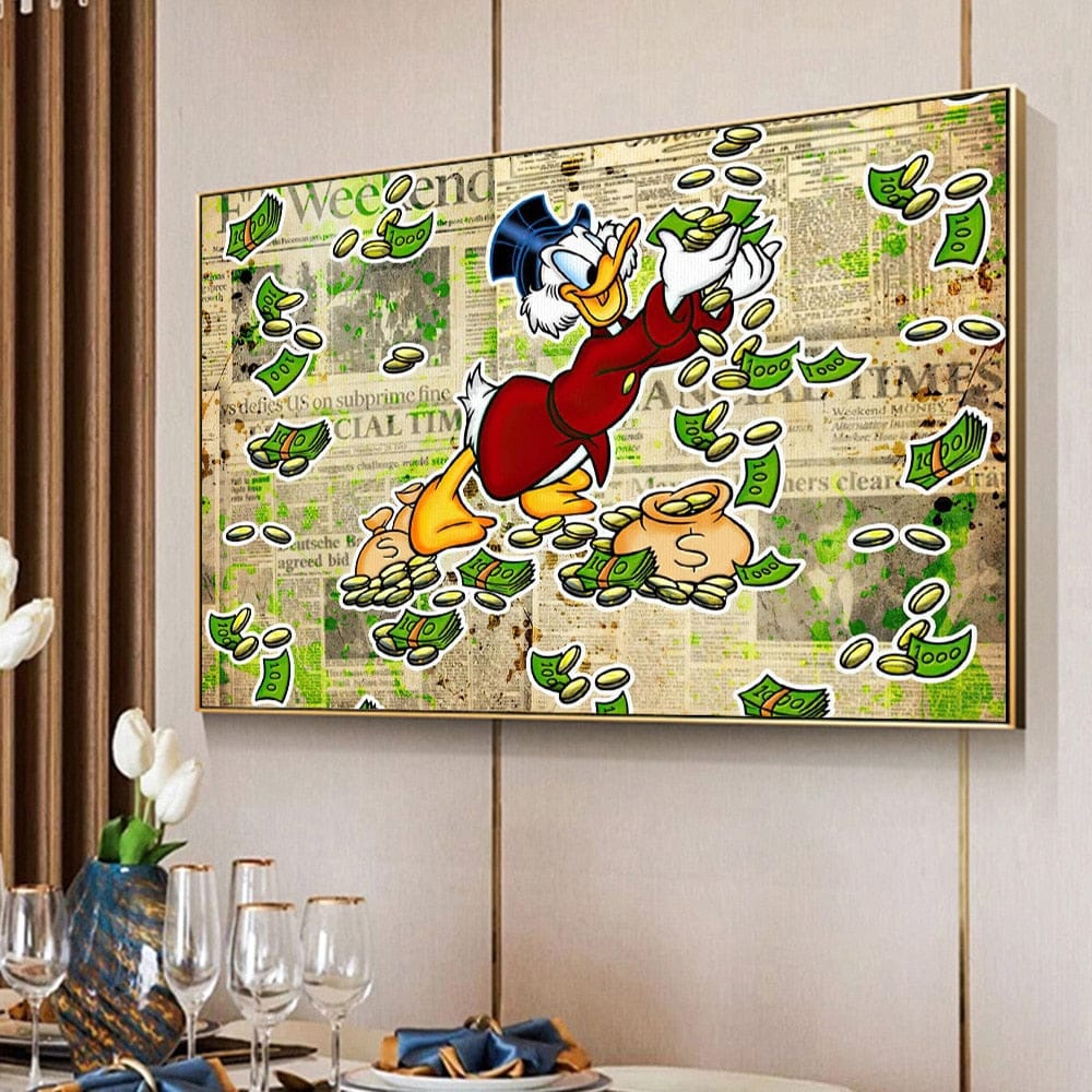 ChandeliersDecor.com-Scrooge McDuck Wall Art-Disney Cartoon Scrooge Mcduck Canvas Wall Art