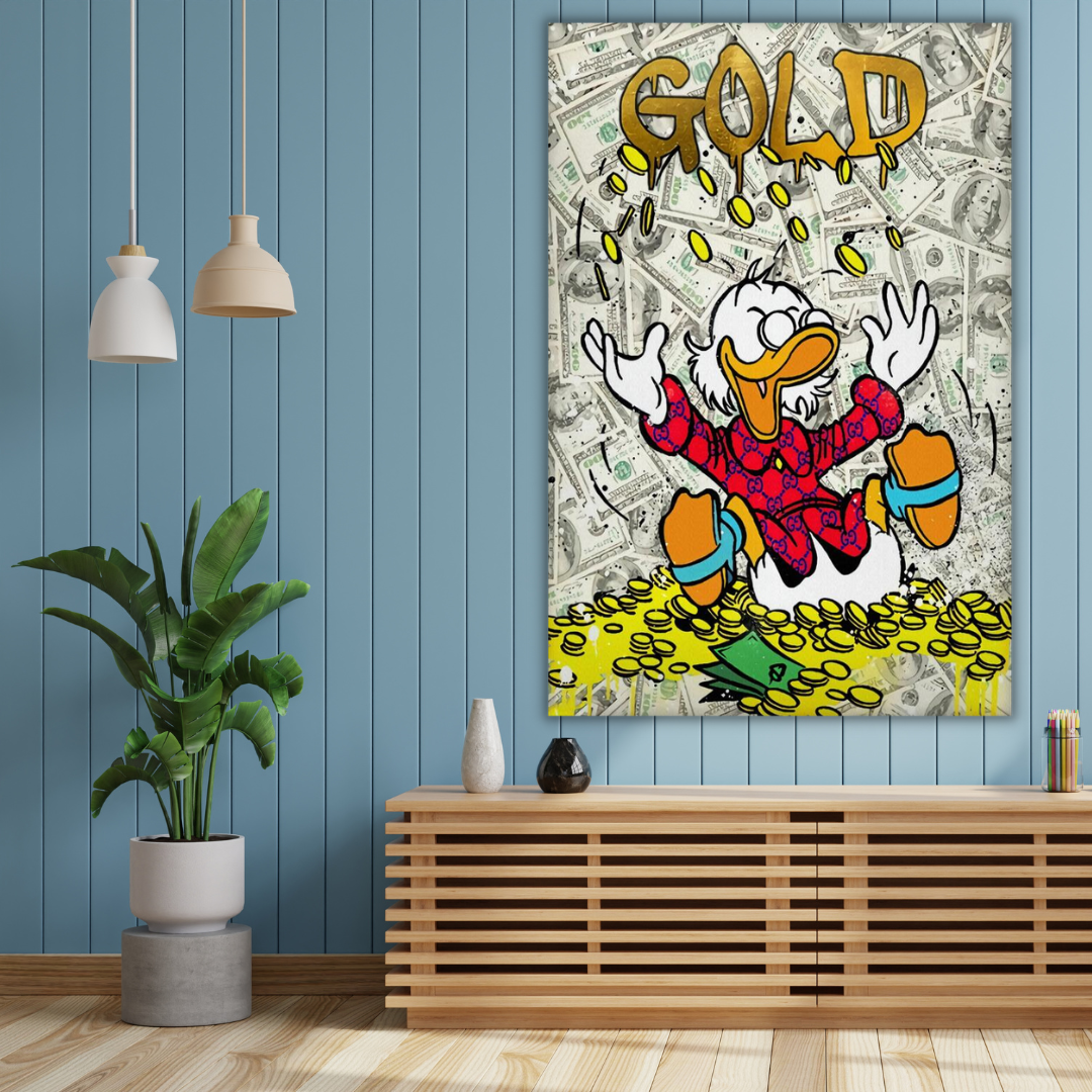 ChandeliersDecor.com-Wall Posters-Disney Donald Duck Money Canvas Wall Art