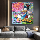 ChandeliersDecor.com-Wall Posters-Disney Donald Duck Romantic Graffiti Canvas Wall Art