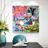 ChandeliersDecor.com-Wall Posters-Disney Donald Duck Romantic Graffiti Canvas Wall Art
