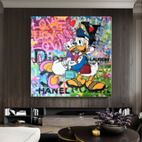 ChandeliersDecor.com-Wall Posters-Disney Donald Duck Romantic Graffiti Canvas Wall Art