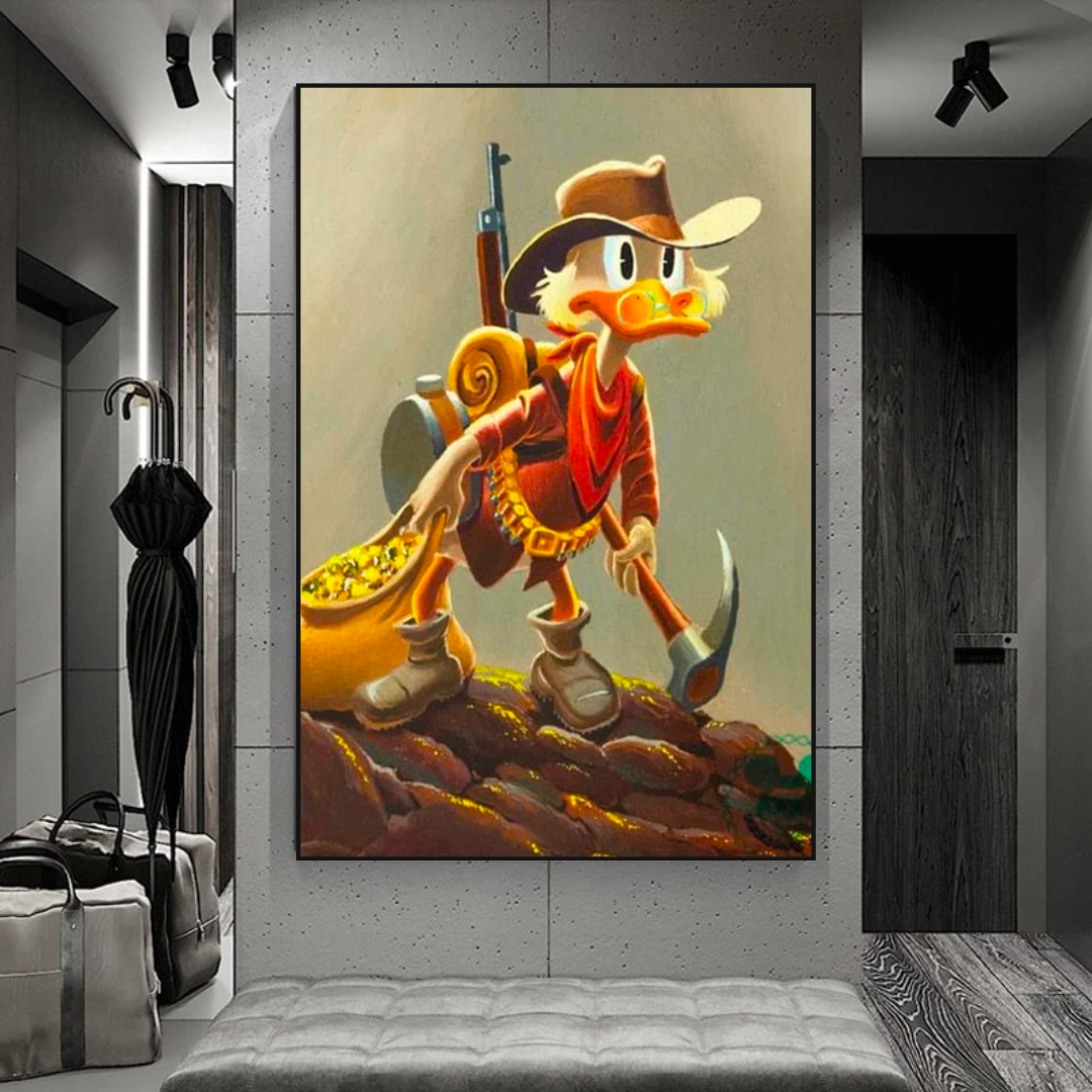 ChandeliersDecor.com-Scrooge McDuck Wall Art-Disney Donald Duck Scrooge Mcduck Canvas Wall Art