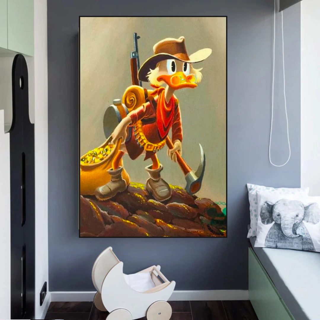 ChandeliersDecor.com-Scrooge McDuck Wall Art-Disney Donald Duck Scrooge Mcduck Canvas Wall Art