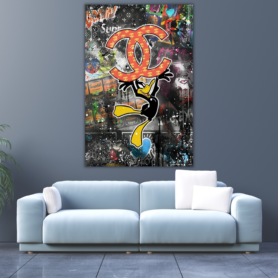 ChandeliersDecor.com-Wall Posters-Disney Duffy Duck Dancing Canvas Poster Canvas Wall Art
