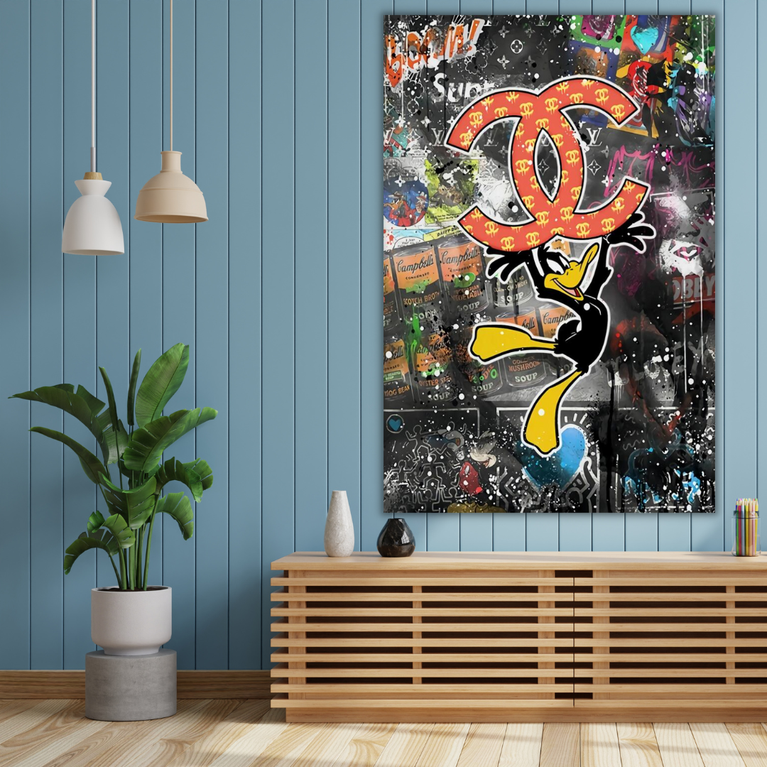 ChandeliersDecor.com-Wall Posters-Disney Duffy Duck Dancing Canvas Poster Canvas Wall Art