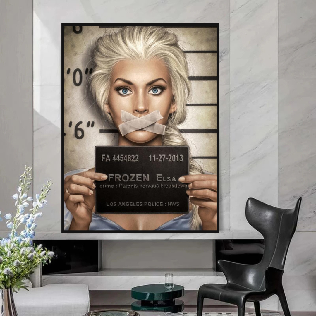 ChandeliersDecor.com-Wall Posters-Disney Frozen Elsa Canvas Wall Art - Girls' Room Décor