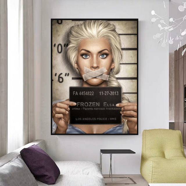 ChandeliersDecor.com-Wall Posters-Disney Frozen Elsa Canvas Wall Art - Girls' Room Décor