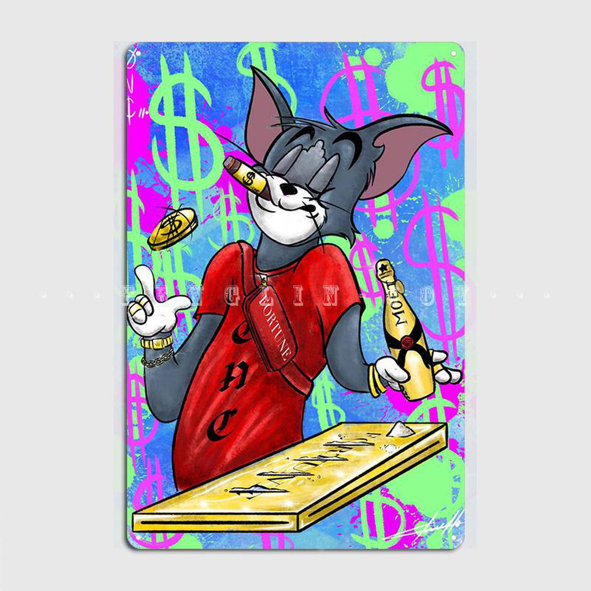 ChandeliersDecor.com-Wall Posters-Disney Gangster Tom and Jerry Canvas Wall Art