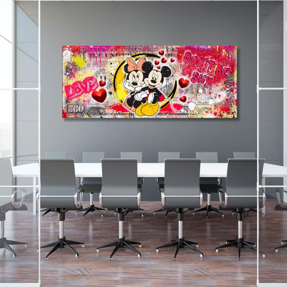 ChandeliersDecor.com-Wall Posters-Disney Mickey Minnie Dollar Canvas Wall Art