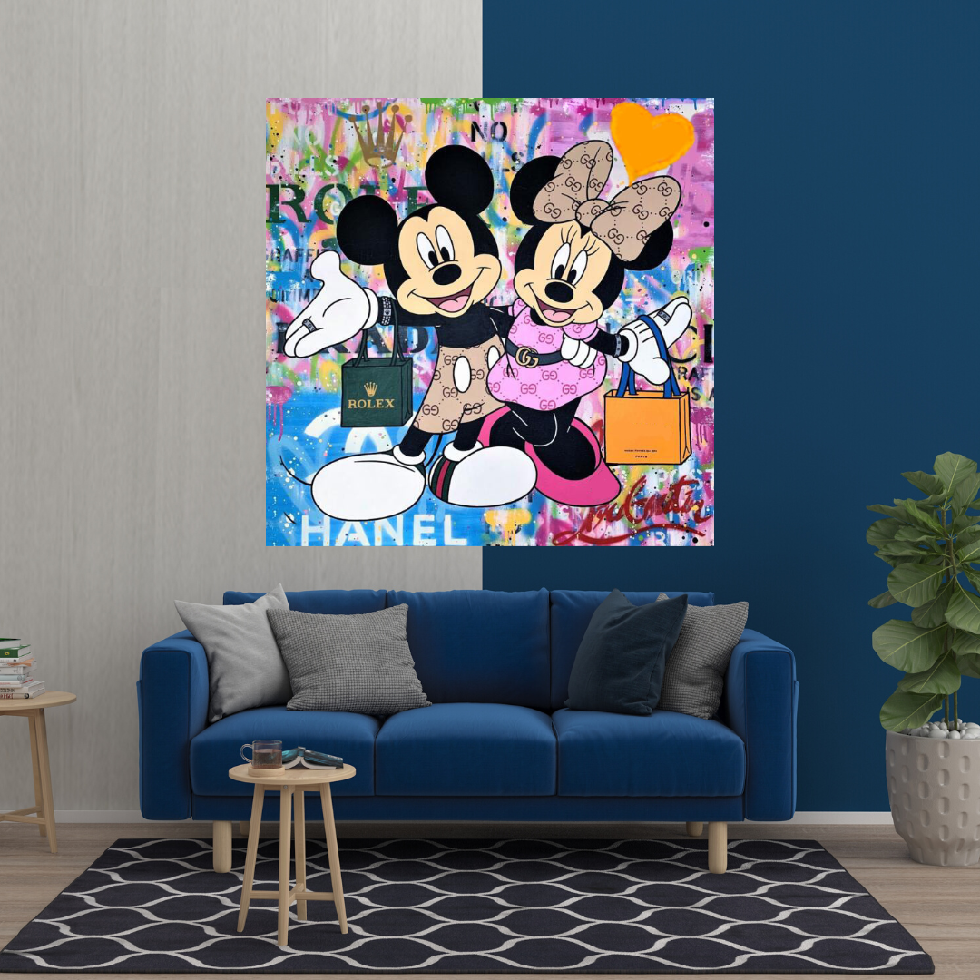 ChandeliersDecor.com-Wall Posters-Disney Mickey & Minnie Mouse Canvas Wall Art