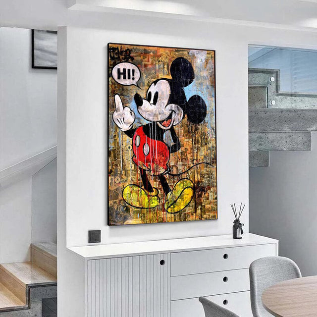 ChandeliersDecor.com-Wall Posters-Disney Mickey Mouse Hi Canvas Wall Art