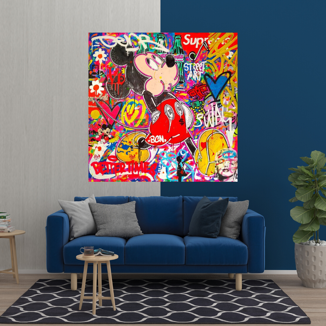 ChandeliersDecor.com-Wall Posters-Disney Mickey Mouse Supreme Canvas Wall Art