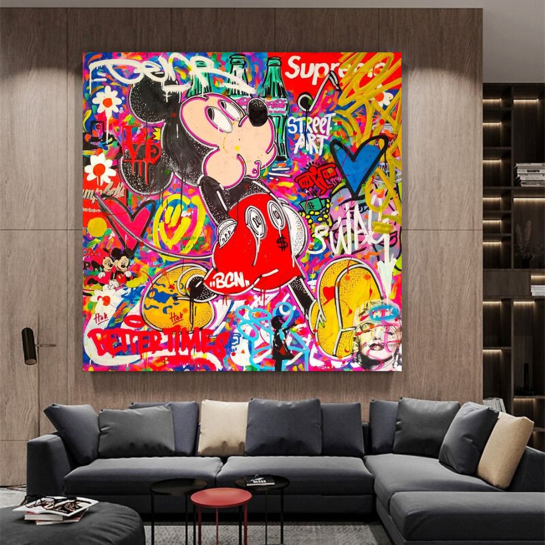 ChandeliersDecor.com-Wall Posters-Disney Mickey Mouse Supreme Canvas Wall Art