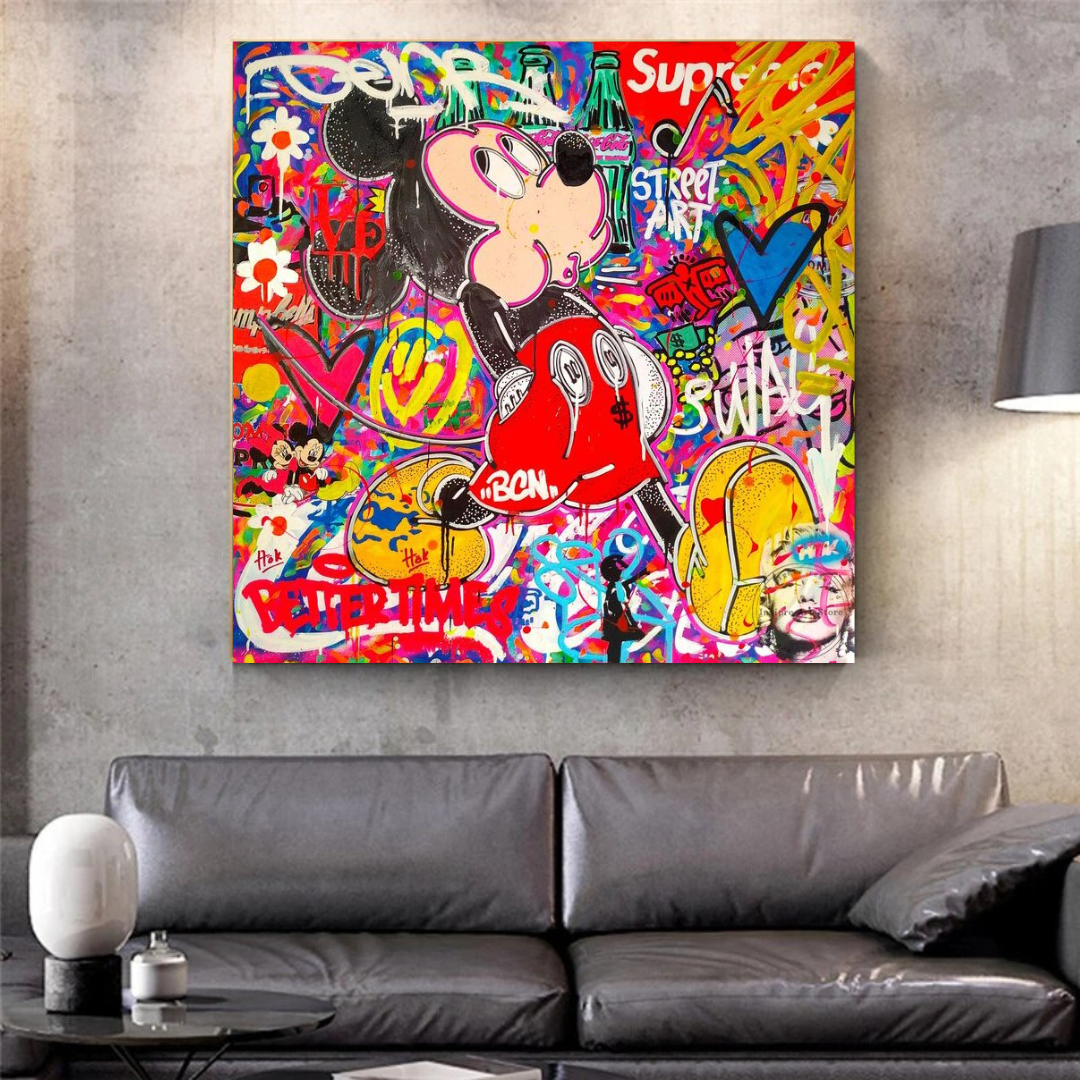 ChandeliersDecor.com-Wall Posters-Disney Mickey Mouse Supreme Canvas Wall Art