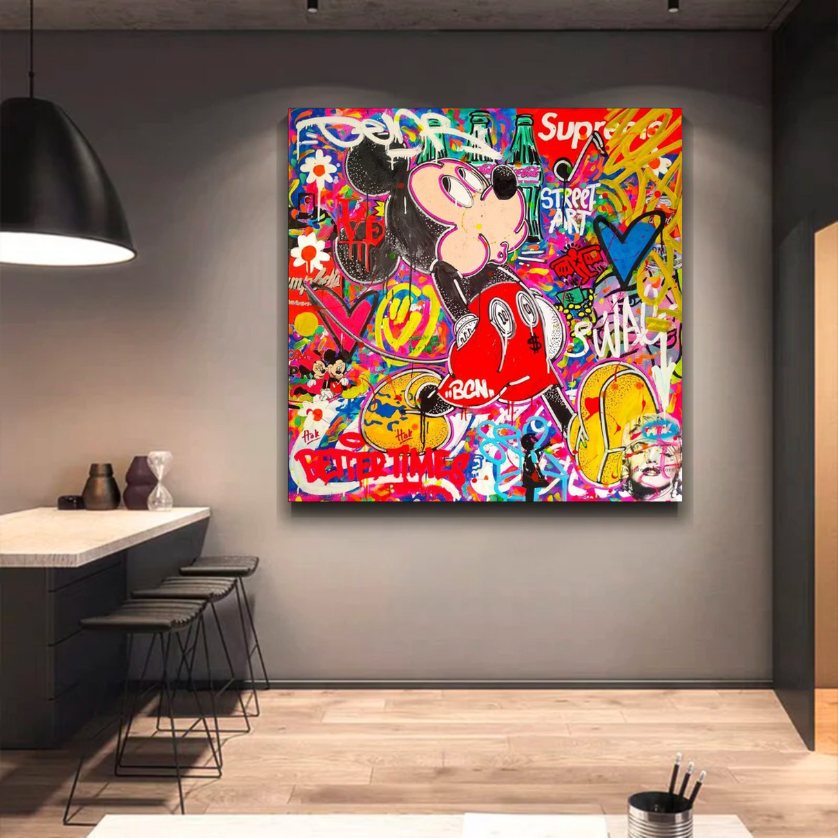 ChandeliersDecor.com-Wall Posters-Disney Mickey Mouse Supreme Canvas Wall Art