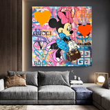 ChandeliersDecor.com-Wall Posters-Disney Minnie Mouse Graffiti Canvas Wall Art