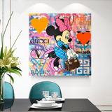 ChandeliersDecor.com-Wall Posters-Disney Minnie Mouse Graffiti Canvas Wall Art