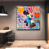 ChandeliersDecor.com-Wall Posters-Disney Minnie Mouse Graffiti Canvas Wall Art