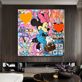 ChandeliersDecor.com-Wall Posters-Disney Minnie Mouse Graffiti Canvas Wall Art
