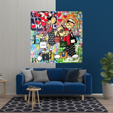 ChandeliersDecor.com-Wall Posters-Disney Popeye and Girlfriend Graffiti Canvas Wall Art