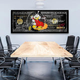 ChandeliersDecor.com-Scrooge McDuck Wall Art-Disney Scrooge McDuck Dollar Donald Duck Canvas Wall Art