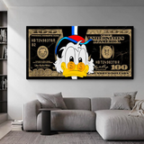 ChandeliersDecor.com-Scrooge McDuck Wall Art-Disney Scrooge McDuck Dollar Donald Duck Canvas Wall Art