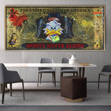 ChandeliersDecor.com-Scrooge McDuck Wall Art-Disney's Scrooge & Donald Dollar Canvas Wall Art