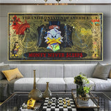 ChandeliersDecor.com-Scrooge McDuck Wall Art-Disney's Scrooge & Donald Dollar Canvas Wall Art