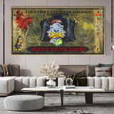 ChandeliersDecor.com-Scrooge McDuck Wall Art-Disney's Scrooge & Donald Dollar Canvas Wall Art