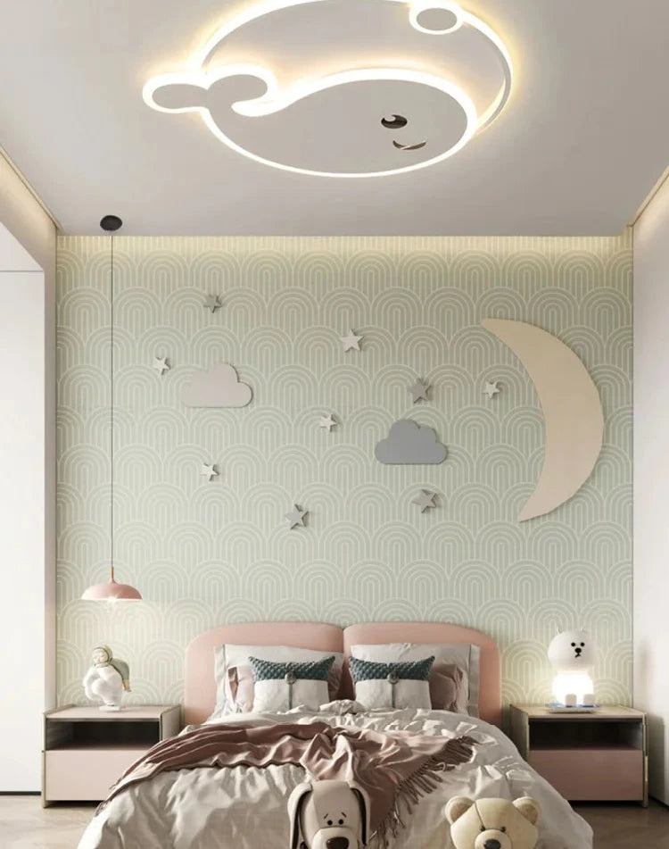 ChandeliersDecor.com-Kids Room Nursery Lighting-Dolphin Shape LED Ceiling Light For Kids Room