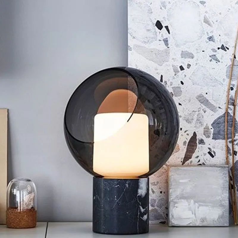 ChandeliersDecor.com-Table Lamp-Dome Evedal Glass Table Lamp