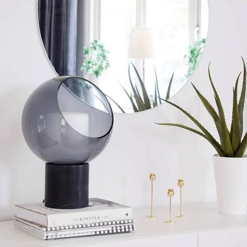 Dome Evedal Glass Table Lamp-ChandeliersDecor.com