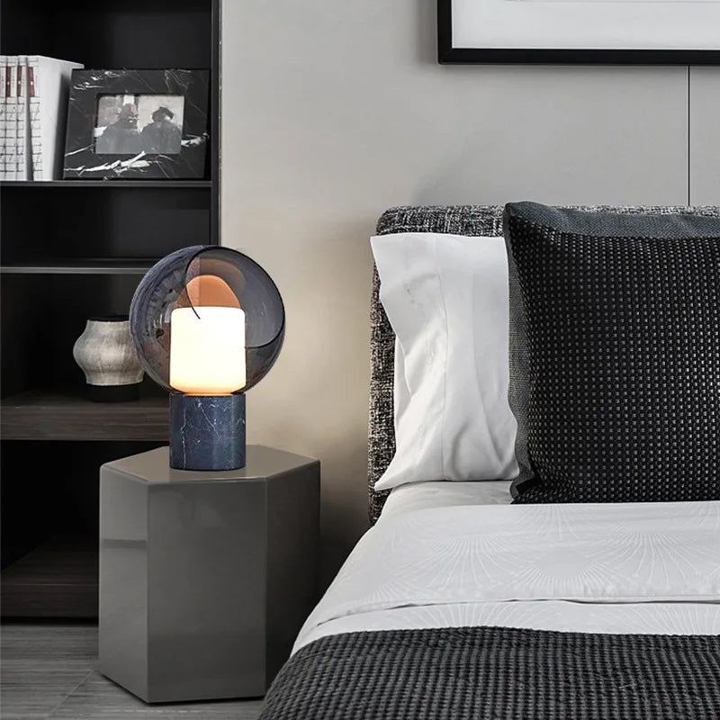 ChandeliersDecor.com-Table Lamp-Dome Evedal Glass Table Lamp