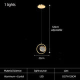 ChandeliersDecor.com-Staircase Chandelier-Double Rings Staircase Chandelier: Luxury Lighting Fixture